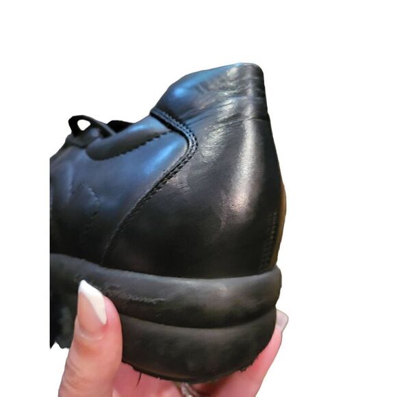 Salvatore Ferragamo Sneakers Women's 7.5 Narrow Black Borja Gancini Lace Up - Picture 8 of 8